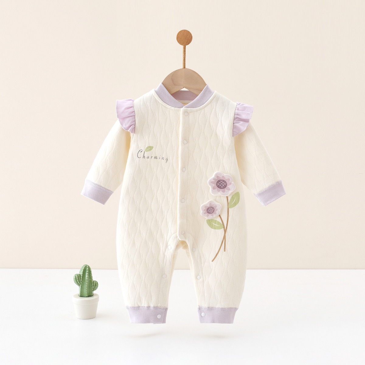 Newborn Baby Girl Romper Floral - Милая одежда для маленьких девочек, теплая