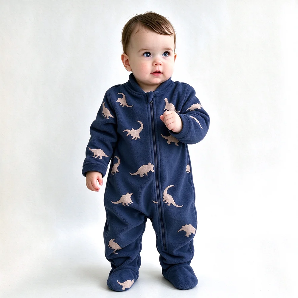 Мягкий и теплый флисовый комби – обзор и цена Cotton Baby Onesies Zipper