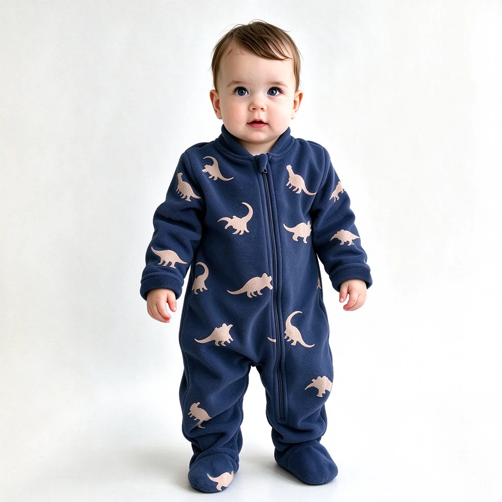 Мягкий и теплый флисовый комби – обзор и цена Cotton Baby Onesies Zipper